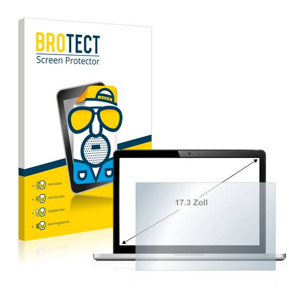 BROTECT Schutzfolie für 43.9 cm (17.3 Zoll) Displays 383 x 215 mm Matt Entspiegelt