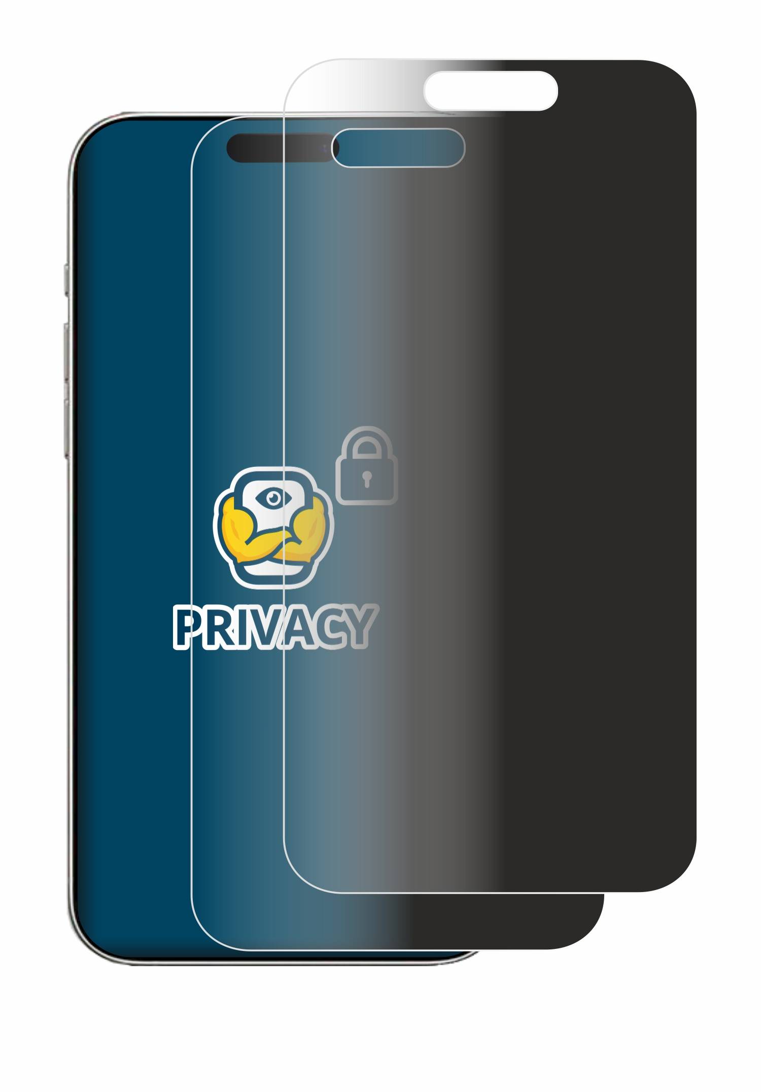 2x BROTECT Blickschutzfolie für Apple iPhone 16 Anti-Spy Privacy Blaulichtschutz Sichtschutzfolie-3