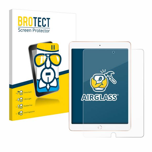 BROTECT Schutzglas für Apple iPad 10.2" WiFi 2020 (8. Gen.) Schutzfolie Panzer Folie Glas Display Schutz klar