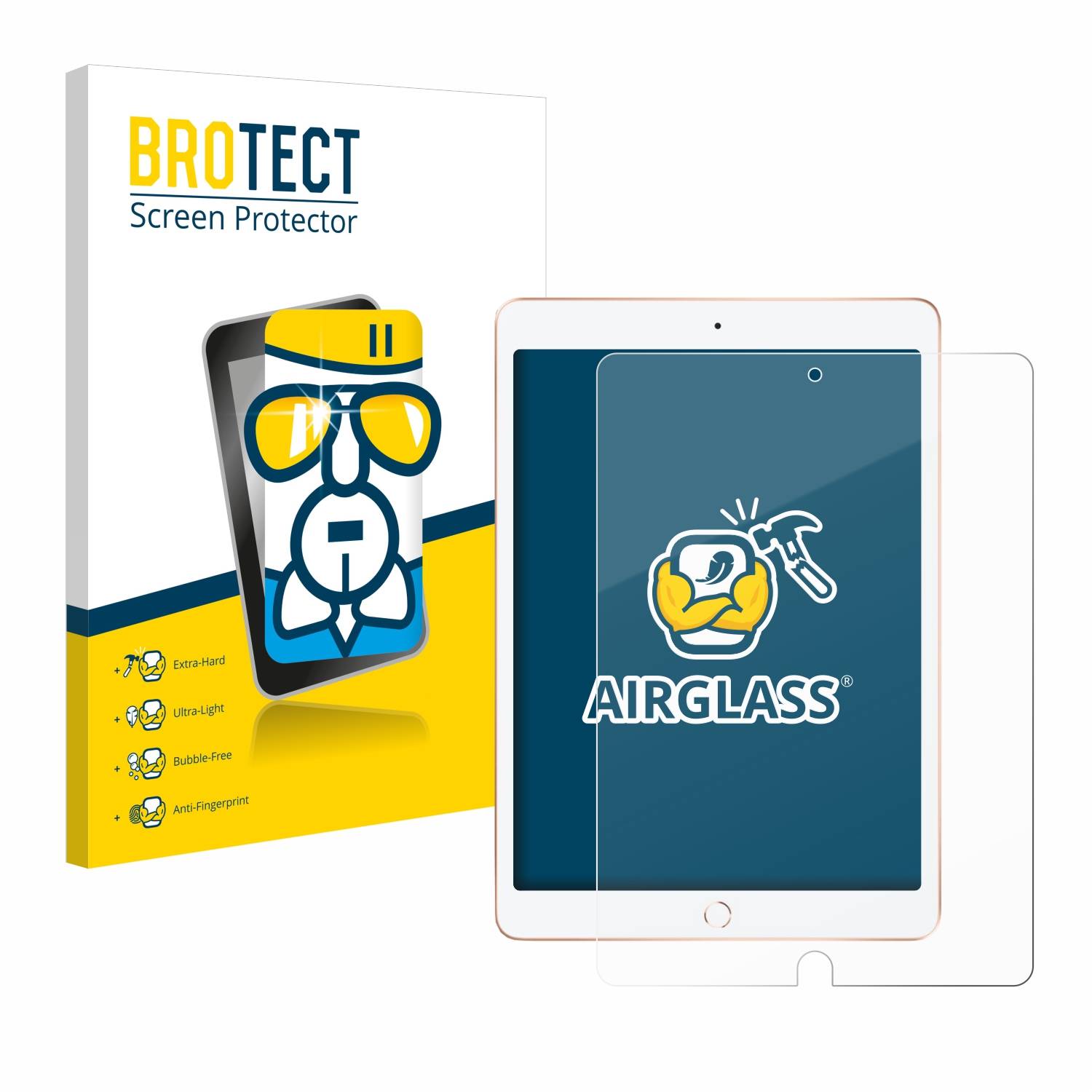 BROTECT Schutzglas für Apple iPad 10.2" WiFi 2020 (8. Gen.) Schutzfolie Panzer Folie Glas Display Schutz klar-0