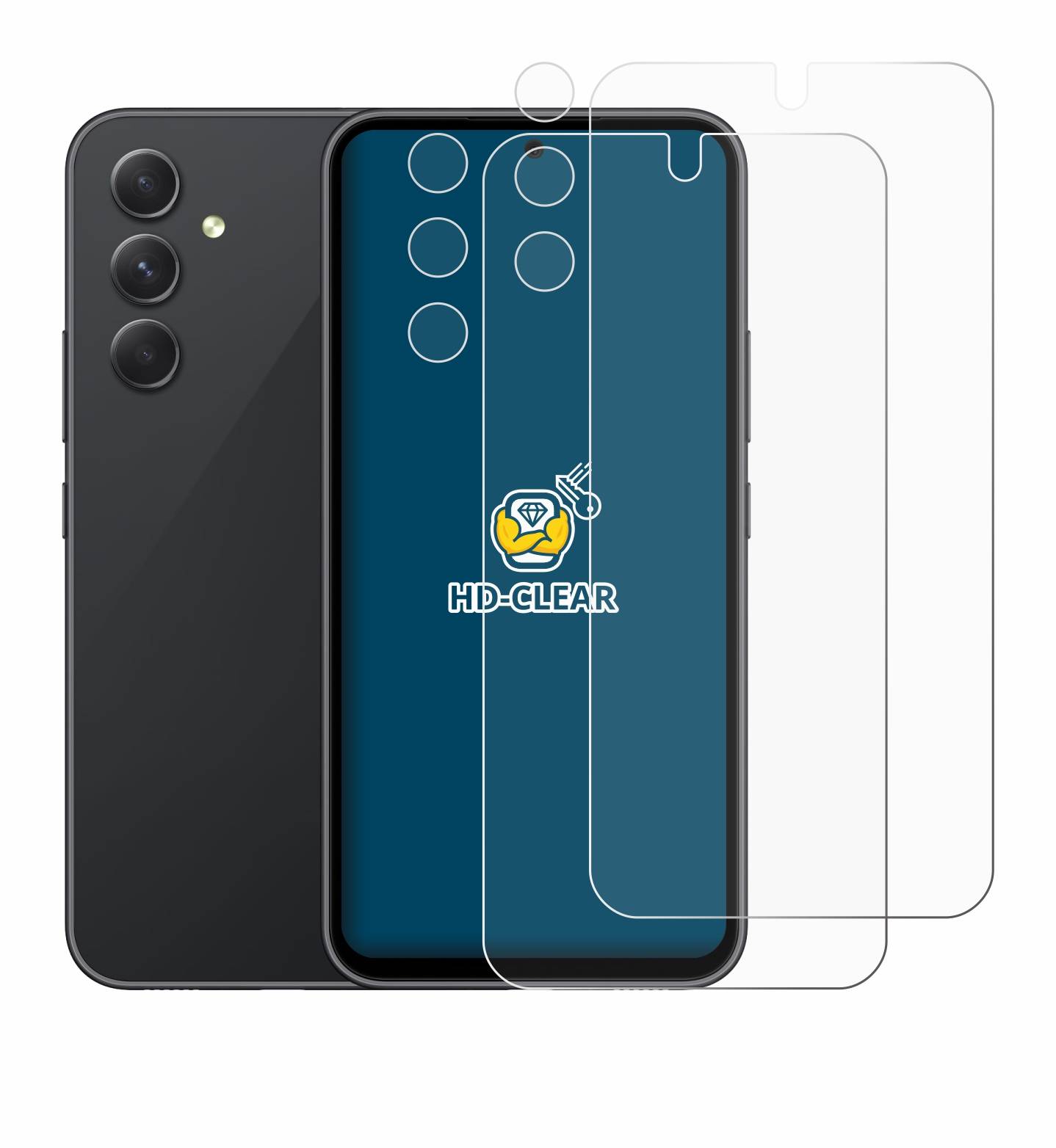 2x BROTECT Schutzfolie für Samsung Galaxy A54 5G (Display+Kamera) Folie Klar Transparent-3