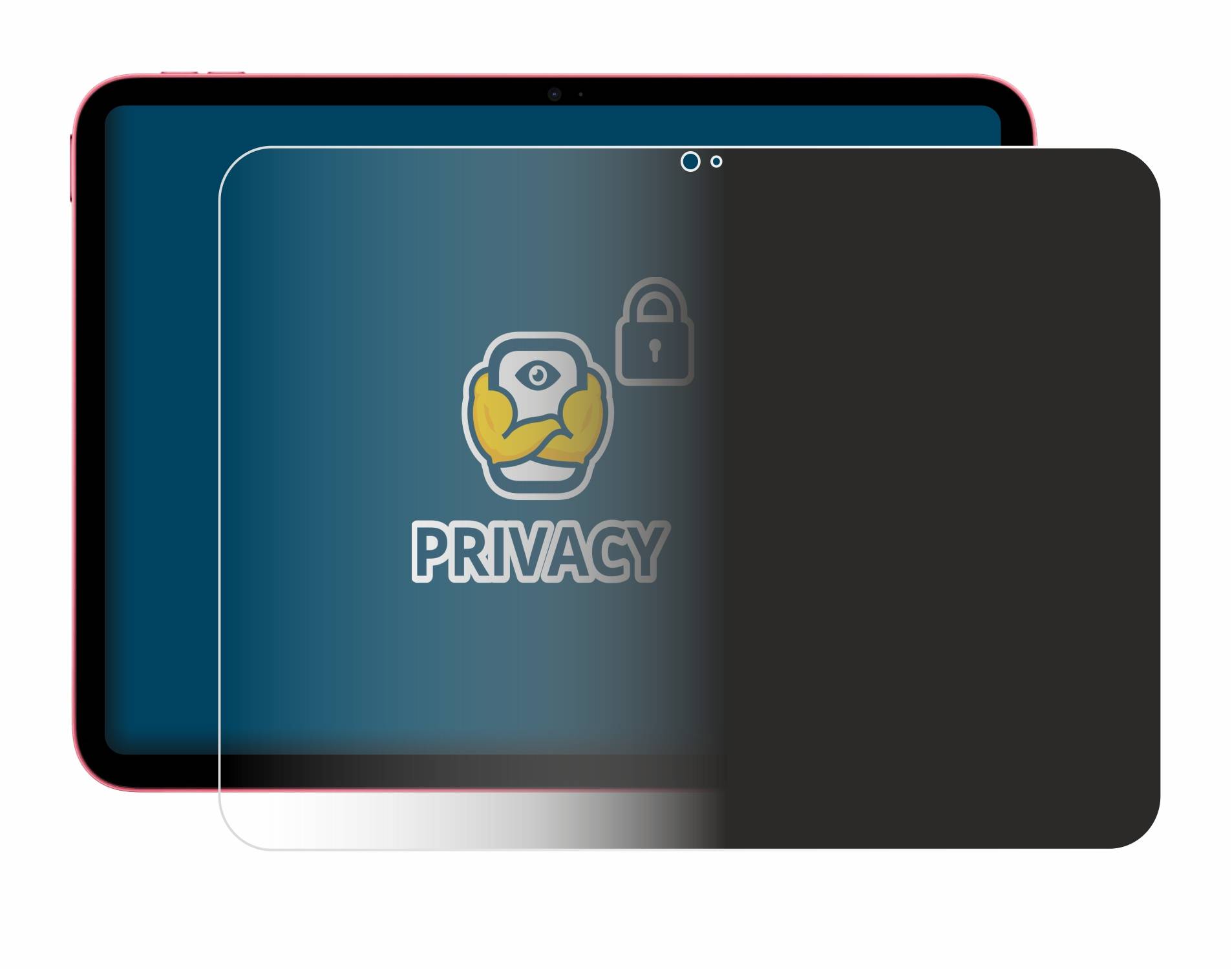 BROTECT Blickschutzfolie für Apple iPad 10.9" 2022 (10. Gen.) Anti-Spy Privacy Blaulichtschutz Sichtschutzfolie-3