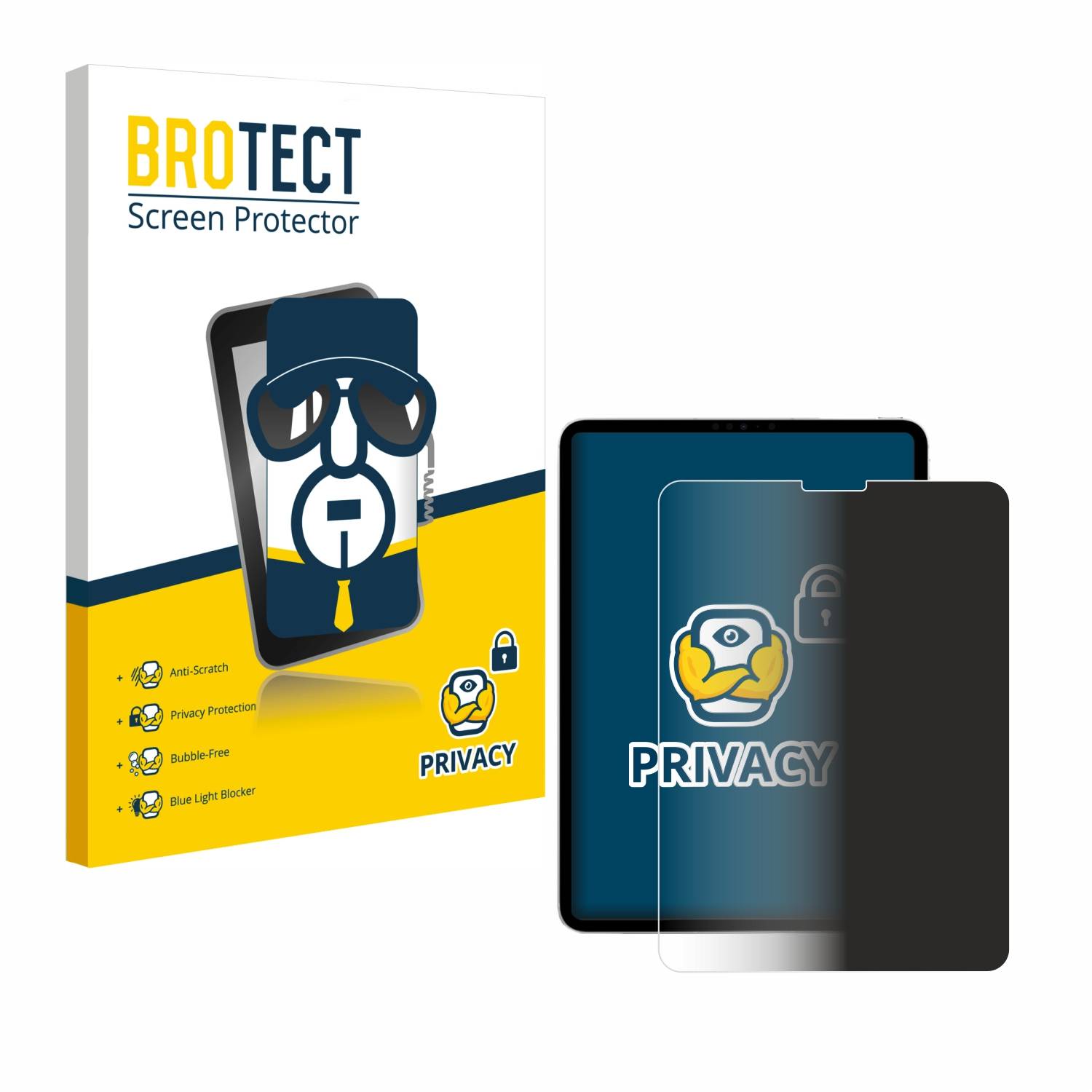 BROTECT Blickschutzfolie für Apple iPad Pro 11" 2022 (4. Gen.) Anti-Spy Privacy Blaulichtschutz Sichtschutzfolie-0
