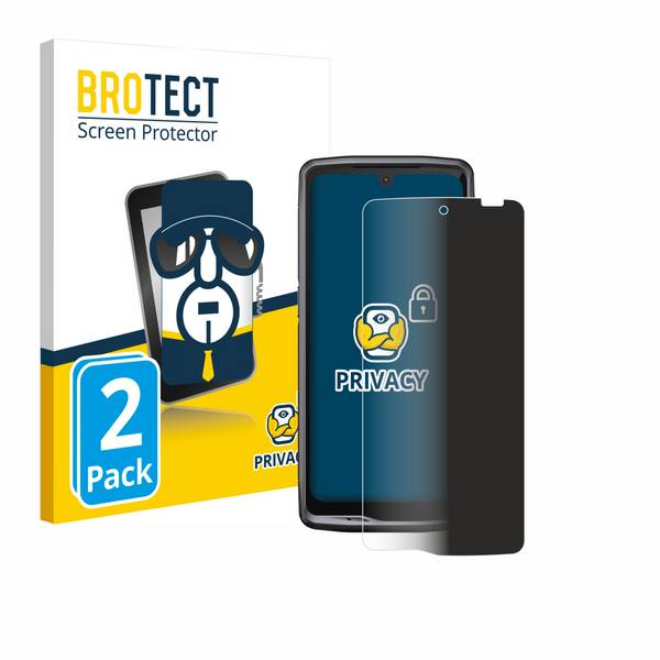 2x BROTECT Blickschutzfolie für Crosscall Stellar M6 Anti-Spy Privacy Blaulichtschutz Sichtschutzfolie