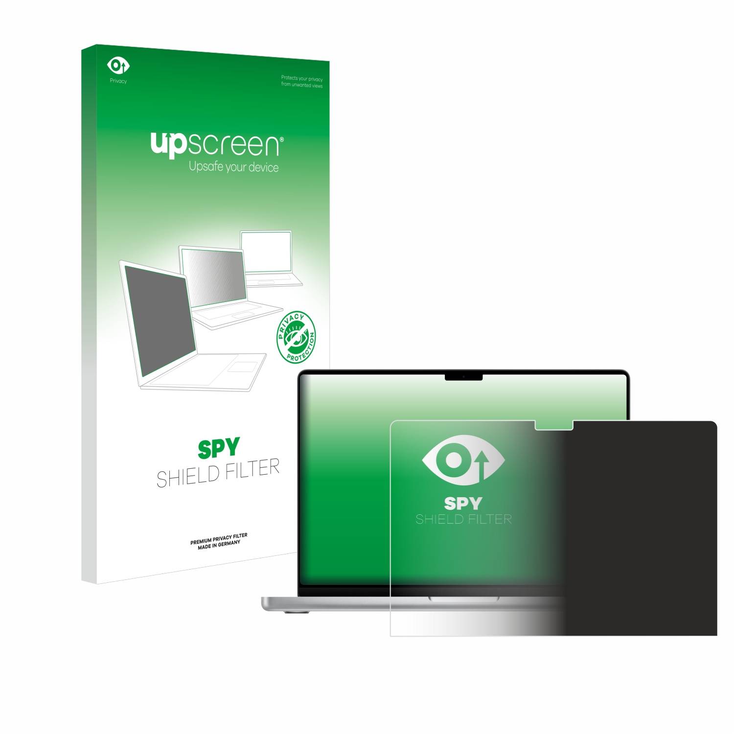 upscreen Blickschutzfilter für Apple MacBook Pro 14" 2024 / 2025 / 2026 Blaulichtfilter Sichtschutz Privacy Anti Spy-0