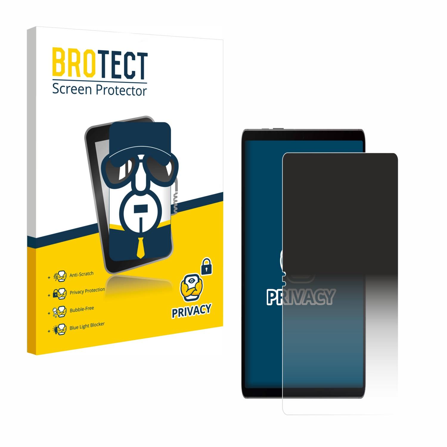 BROTECT Blickschutzfolie für Samsung Galaxy Tab S9 FE Anti-Spy Privacy Blaulichtschutz Sichtschutzfolie-0