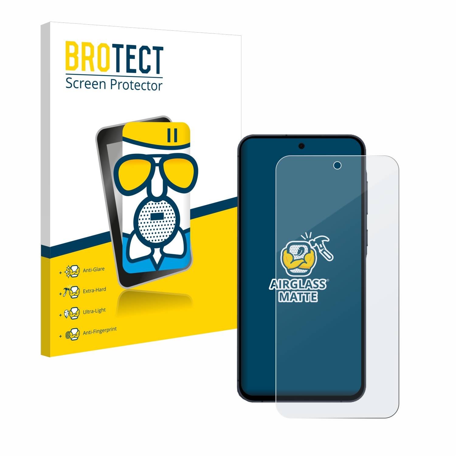 BROTECT Entspiegelungs Schutzglas für Samsung Galaxy A55 5G Schutzfolie Panzer Folie Glas Display Schutz matt-0