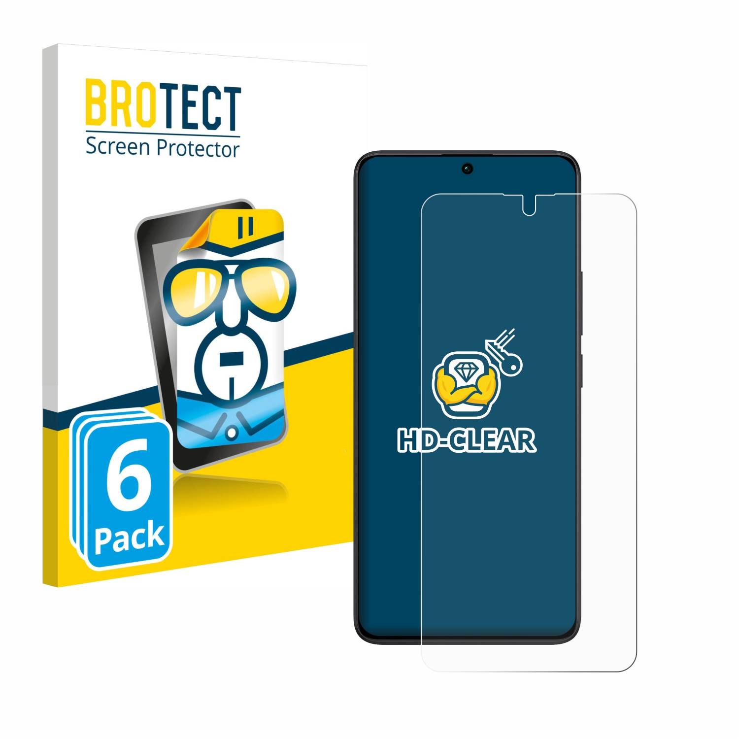 6x BROTECT Schutzfolie für Xiaomi Redmi Note 13 Pro 5G / 4G Folie Klar Transparent-0