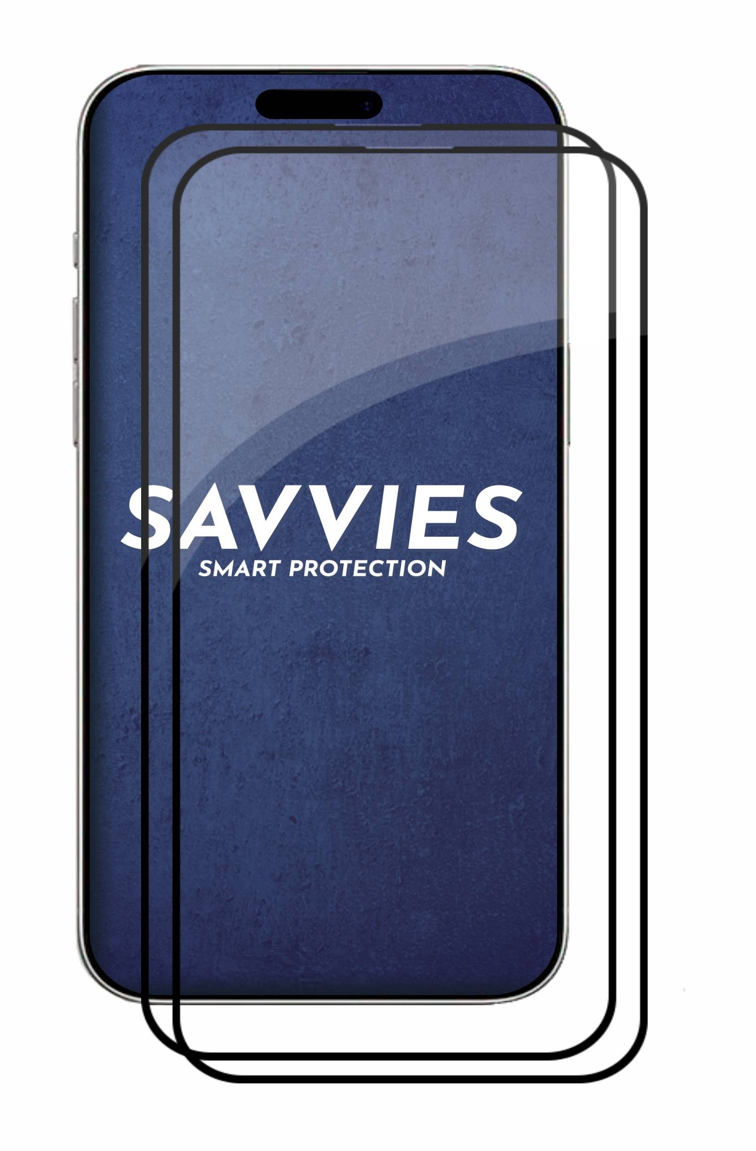 2x Savvies FHD33 2.5D Full Screen Schutzglas für Apple iPhone 16 Pro Max Full Screen (schwarz)-4