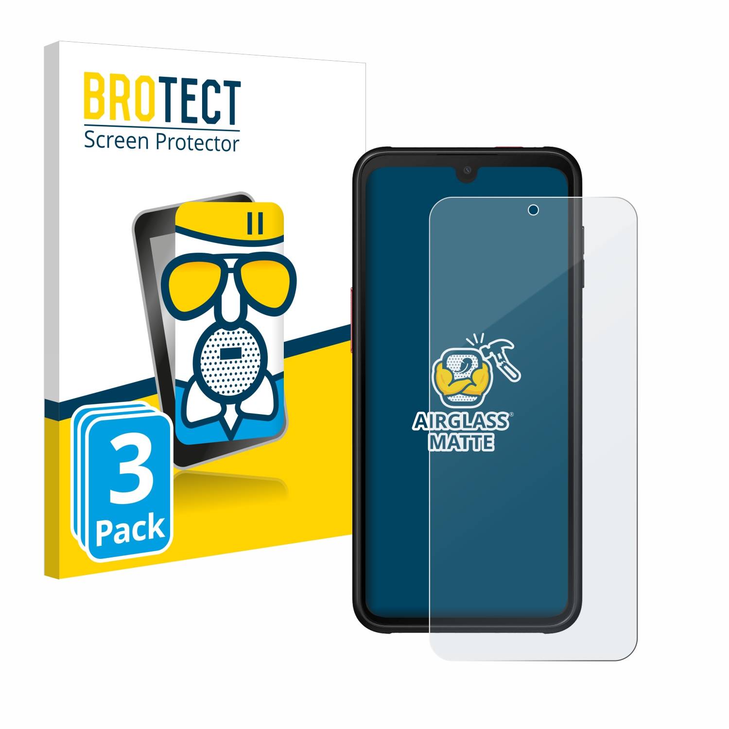 3x BROTECT Entspiegelungs Schutzglas für Samsung Galaxy XCover 6 Pro Schutzfolie Panzer Folie Glas Display Schutz matt-0
