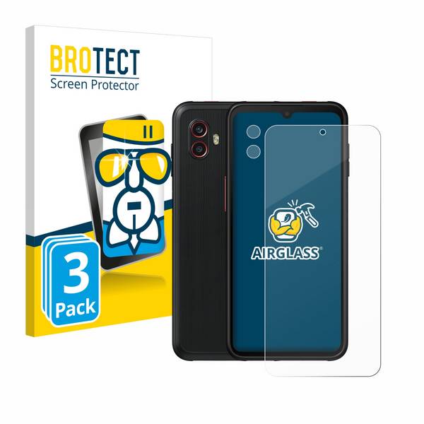3x BROTECT Schutzglas für Samsung Galaxy XCover 6 Pro (Display+Kamera) Schutzfolie Panzer Folie Glas Display klar