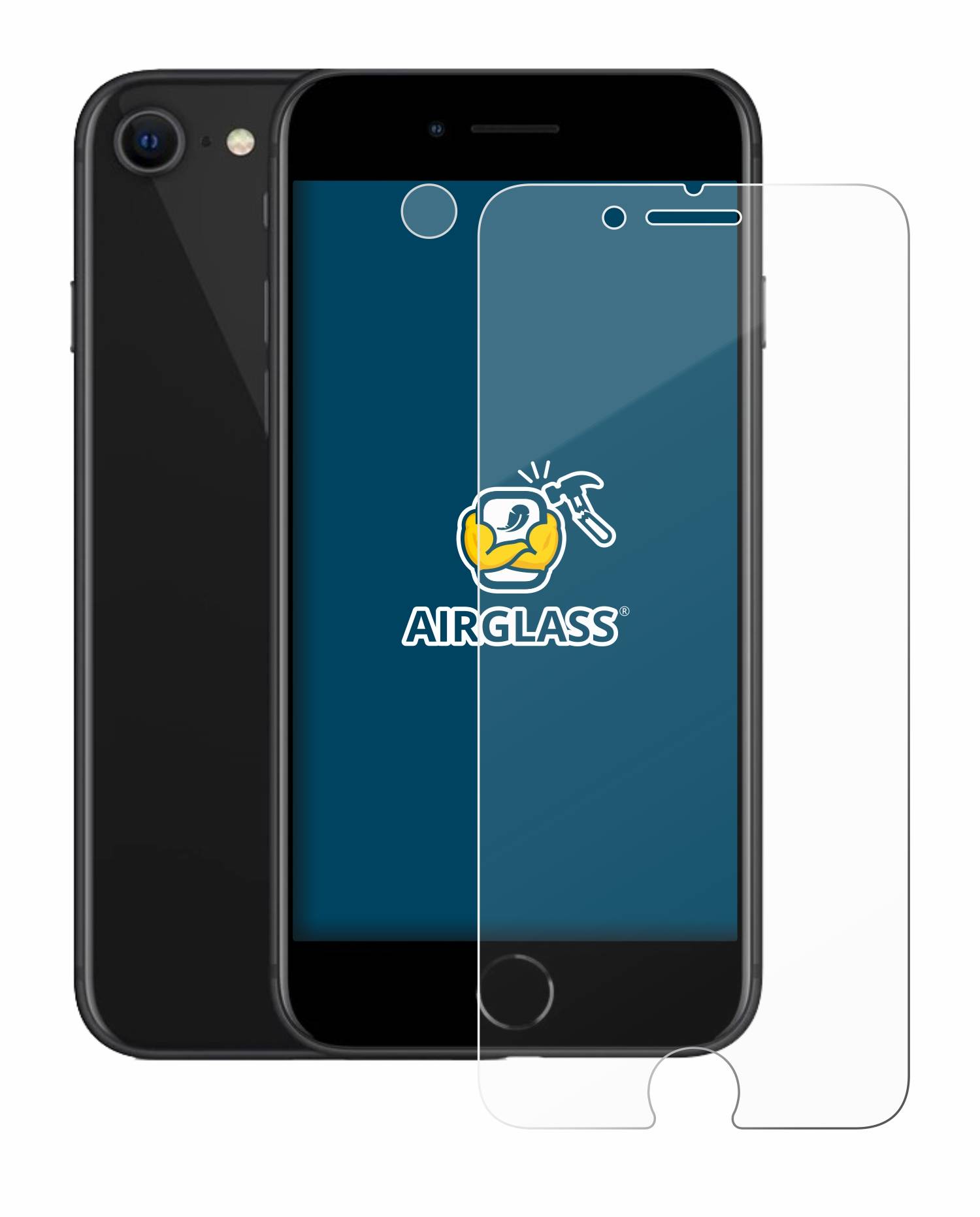 BROTECT Schutzglas für Apple iPhone SE 2 / SE 3 (Vorderseite + Kamera) Schutzfolie Panzer Folie Glas Display klar-4