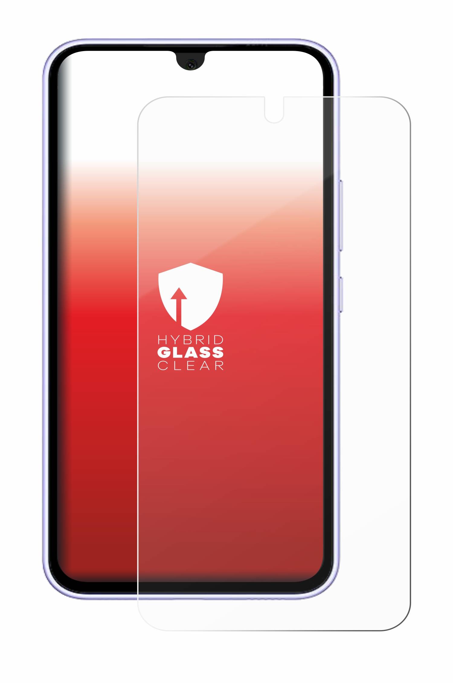 upscreen Schutzglas für Samsung Galaxy A54 5G (case-friendly) Schutzfolie Panzer Folie Glas Display Schutz klar-2