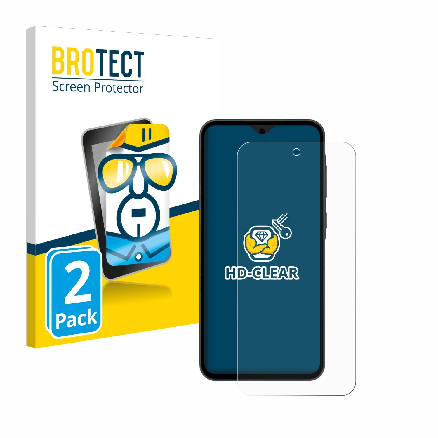 2x BROTECT Schutzfolie für Samsung Galaxy A35 5G Folie Klar Transparent-0