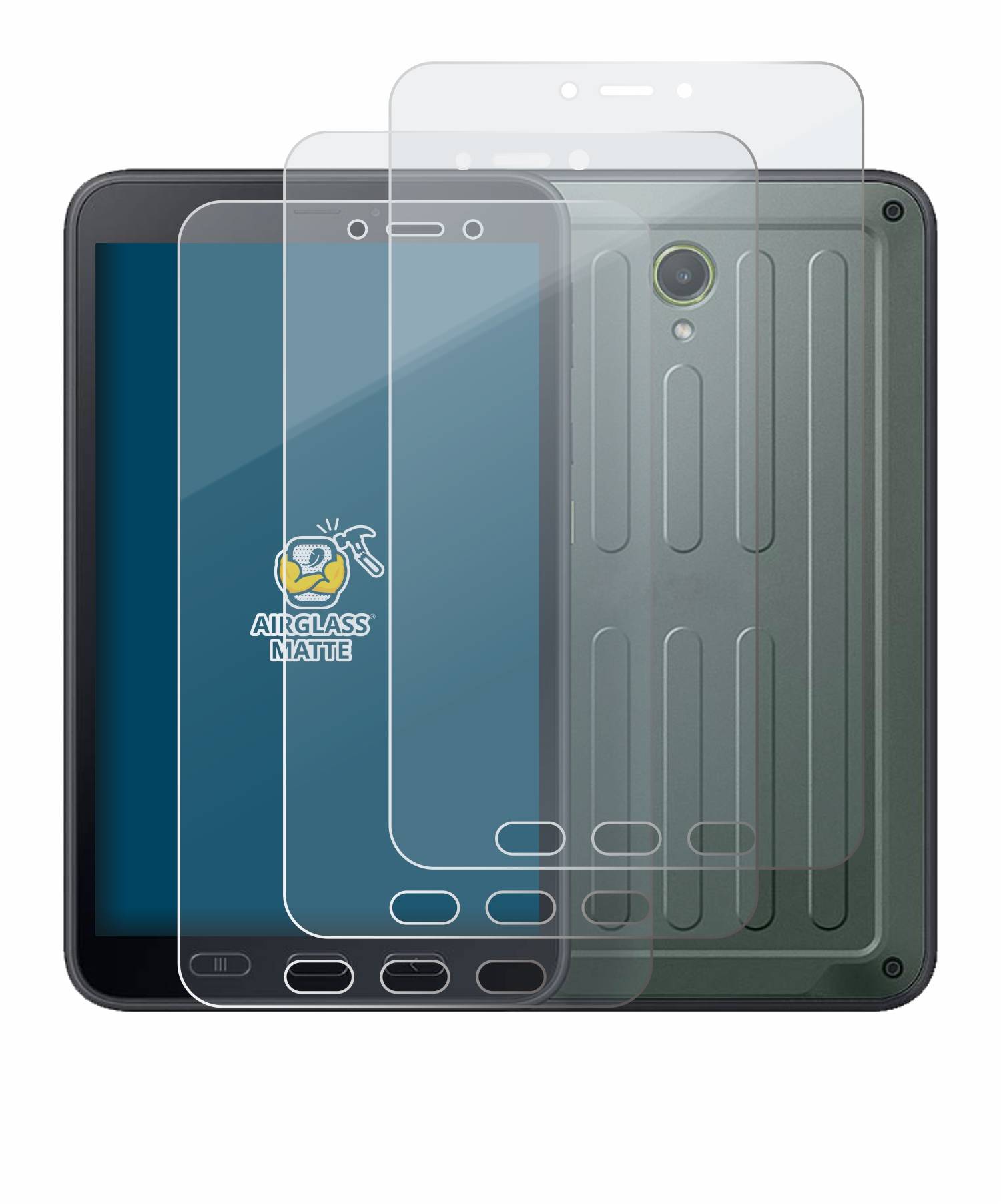 3x BROTECT Entspiegelungs Schutzglas für Samsung Galaxy Tab Active 5 (Hochformat) Schutzfolie Panzer Folie Glas matt-4