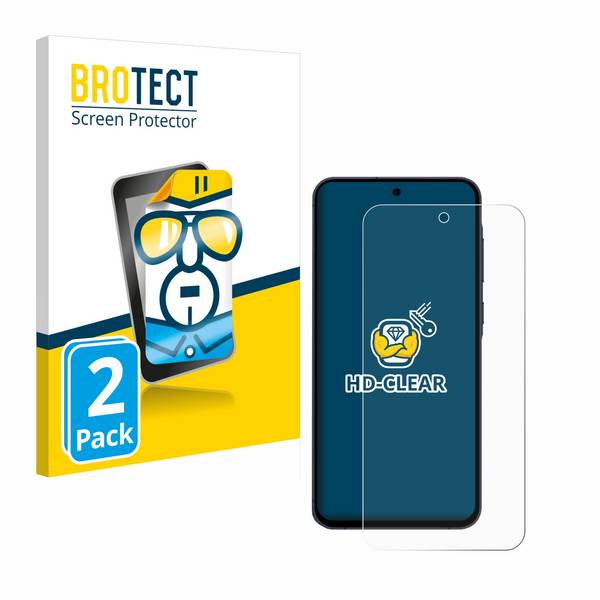 2x BROTECT Schutzfolie für Samsung Galaxy A55 5G Folie Klar Transparent