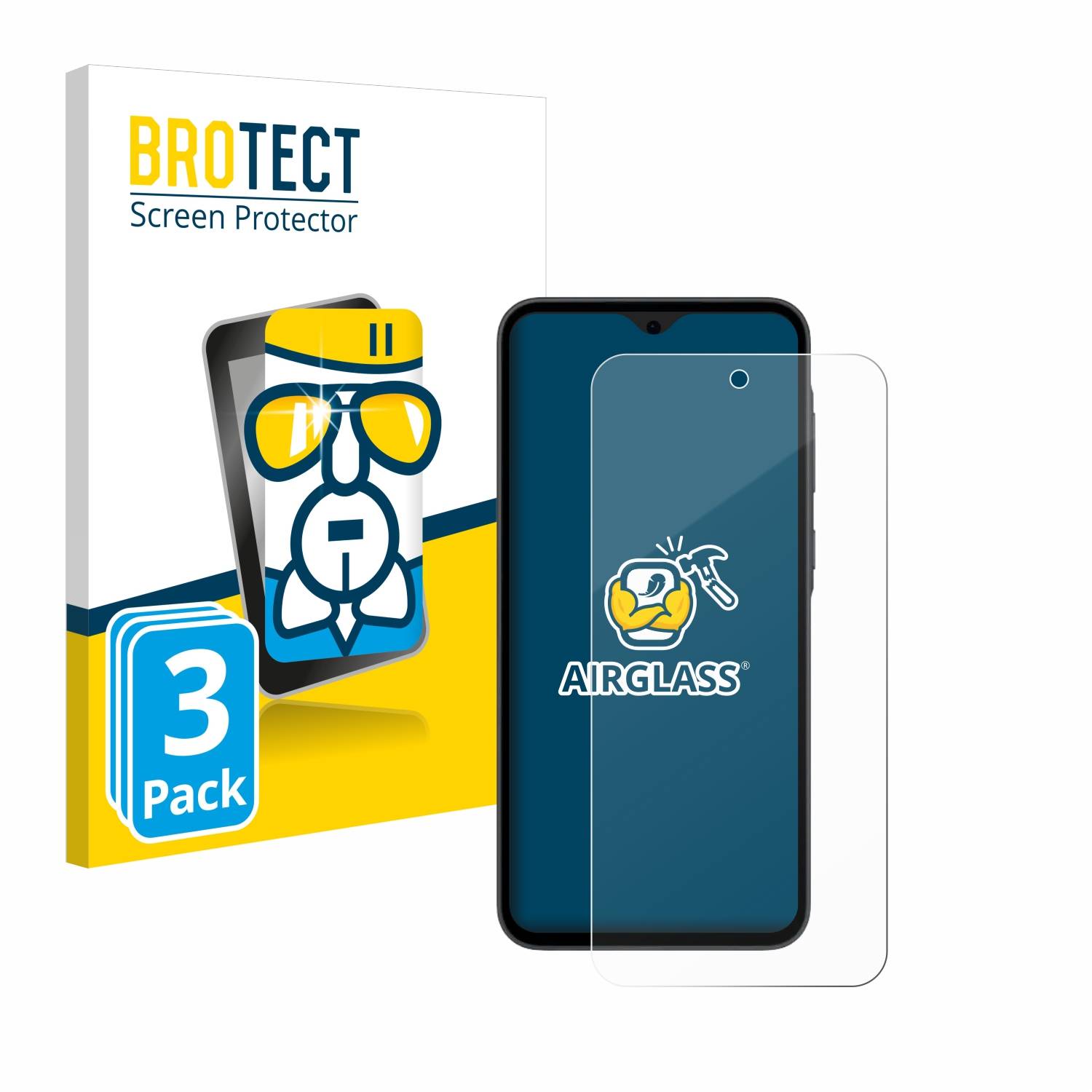 3x BROTECT Schutzglas für Samsung Galaxy A35 5G Schutzfolie Panzer Folie Glas Display Schutz klar-0