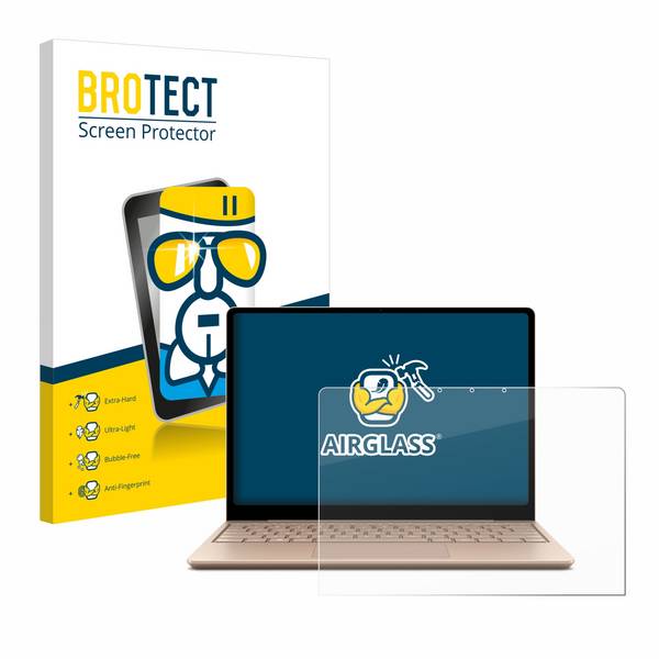 BROTECT Schutzglas für Microsoft Surface Laptop Go 2 Business 12.4" Schutzfolie Panzer Folie Glas Display Schutz klar