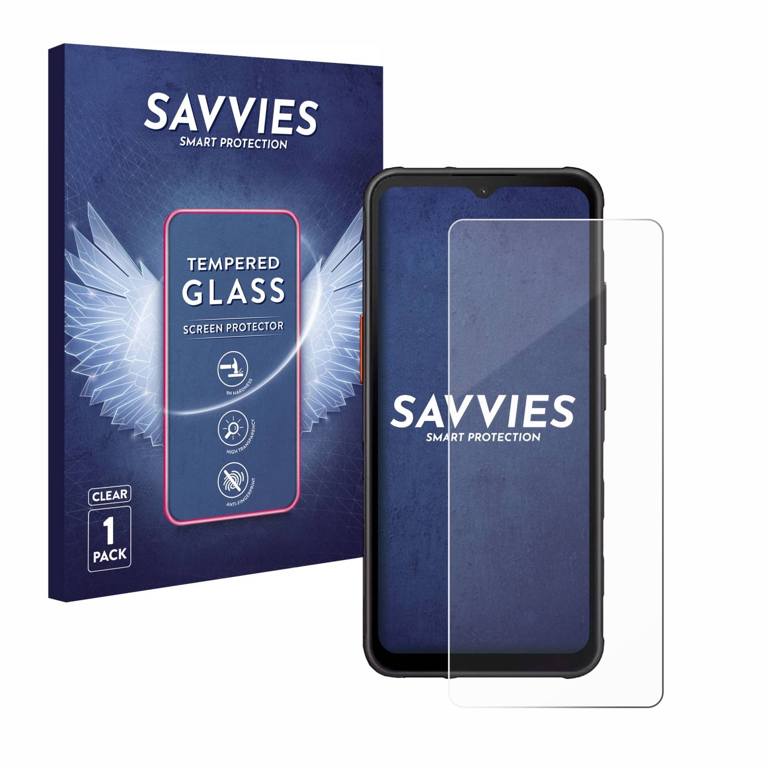 Savvies Schutzglas für Samsung Galaxy XCover 7 / 7 Pro Echtglas 9H-Härte klar-0