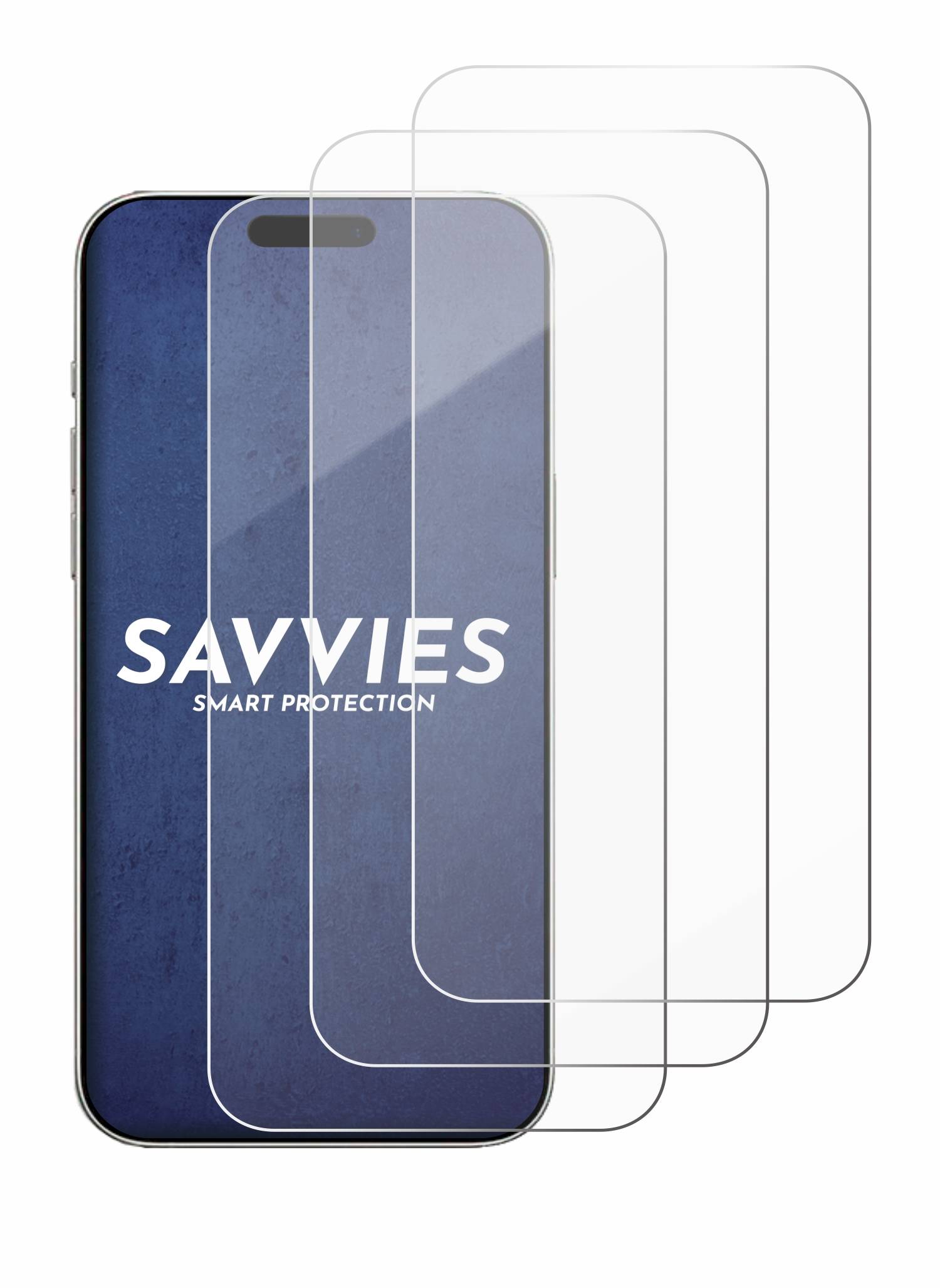 3x Savvies Schutzglas für Apple iPhone 16 Echtglas 9H-Härte klar-4