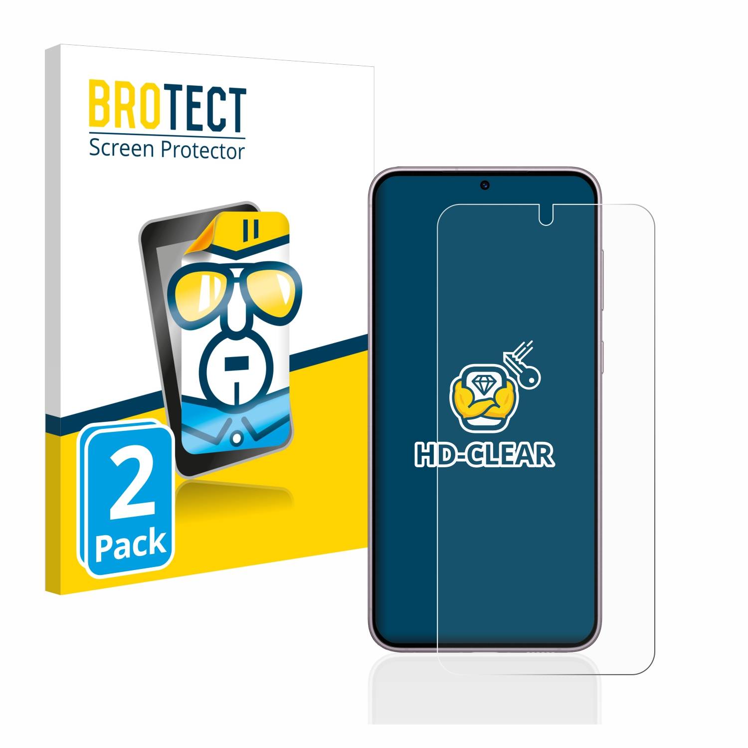 2x BROTECT Schutzfolie für Samsung Galaxy S23 Folie Klar Transparent-0