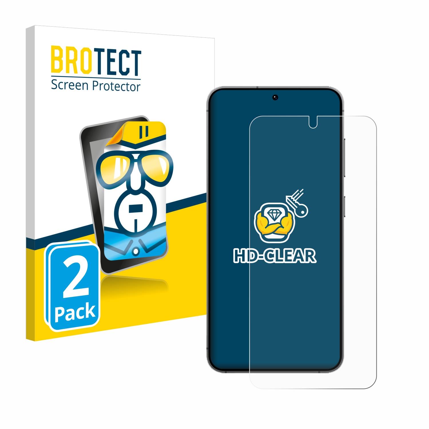 2x BROTECT Schutzfolie für Samsung Galaxy S24 / S25 Folie Klar Transparent-0