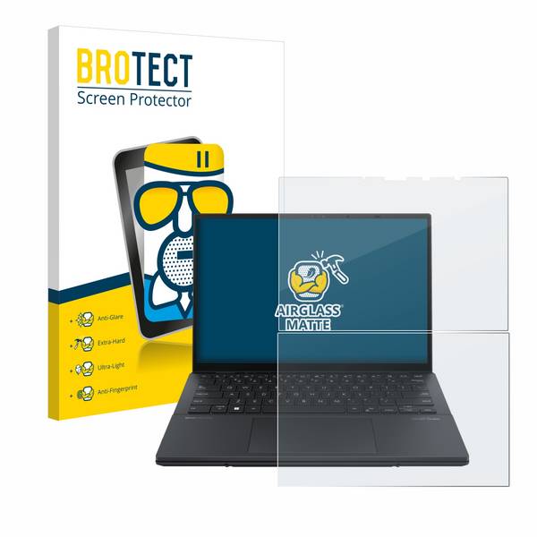 BROTECT Entspiegelungs Schutzglas für ASUS ZenBook Duo OLED 2024 UX8406 Schutzfolie Panzer Folie Glas Schutz matt