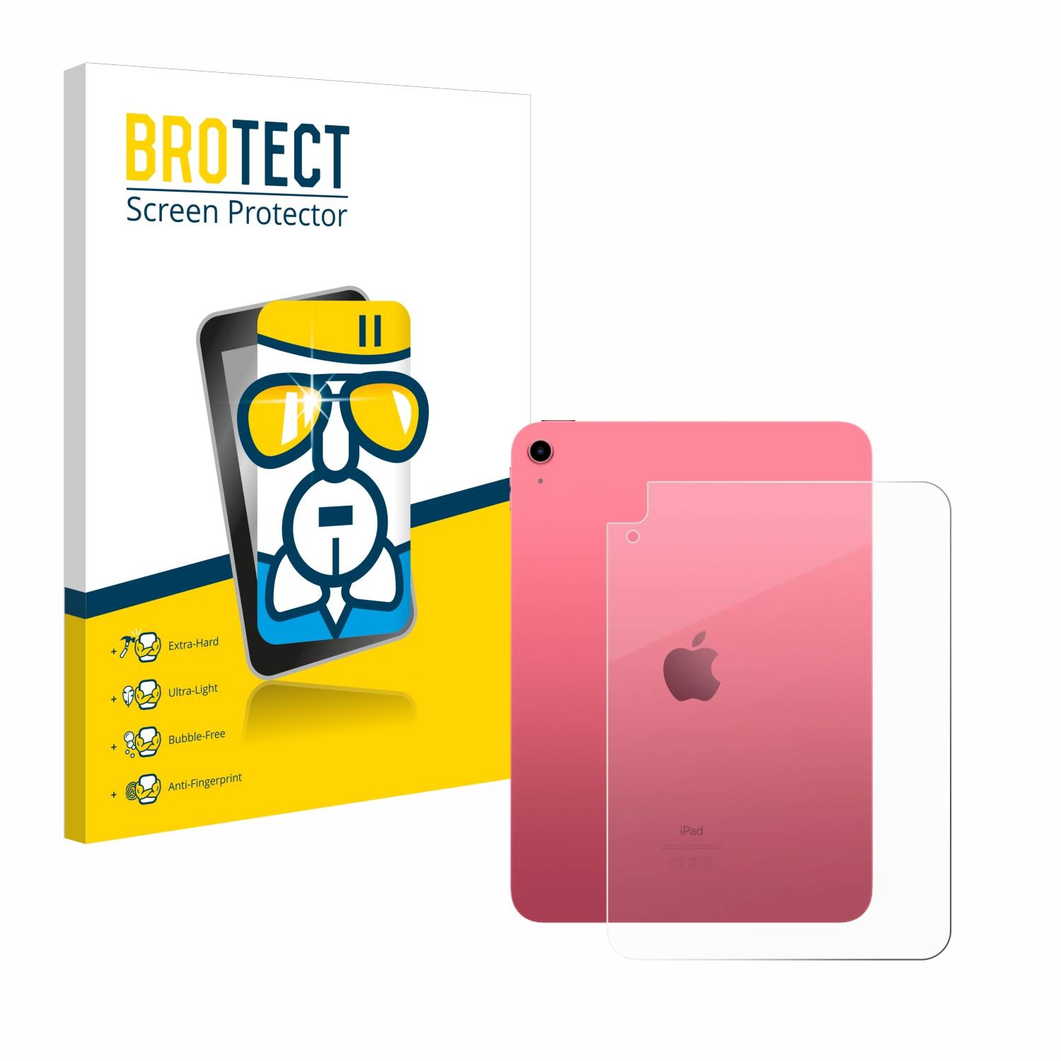 BROTECT Schutzglas für Apple iPad 10.9" 2022 (Rückseite, 10. Gen.) Schutzfolie Panzer Folie Glas Display Schutz klar-0