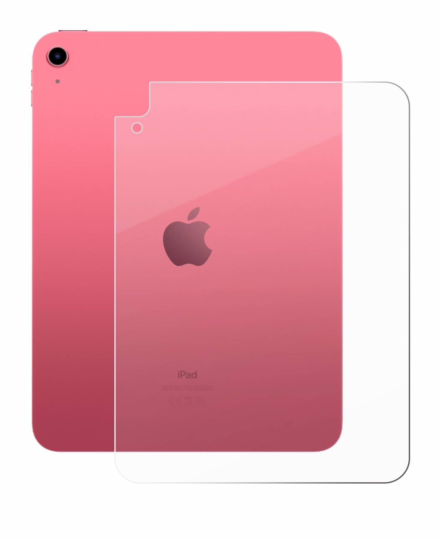 BROTECT Schutzglas für Apple iPad 10.9" 2022 (Rückseite, 10. Gen.) Schutzfolie Panzer Folie Glas Display Schutz klar-3