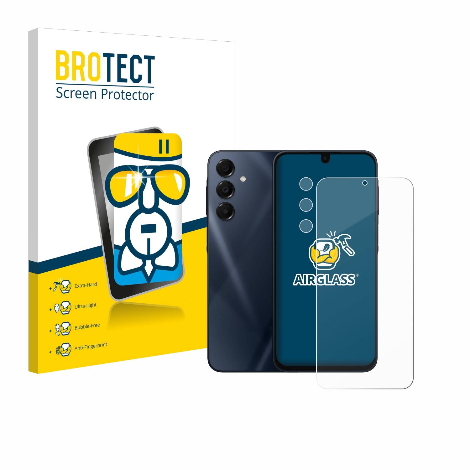 BROTECT Schutzglas für Samsung Galaxy A16 4G (Display+Kamera) Schutzfolie Panzer Folie Glas Display Schutz klar-0
