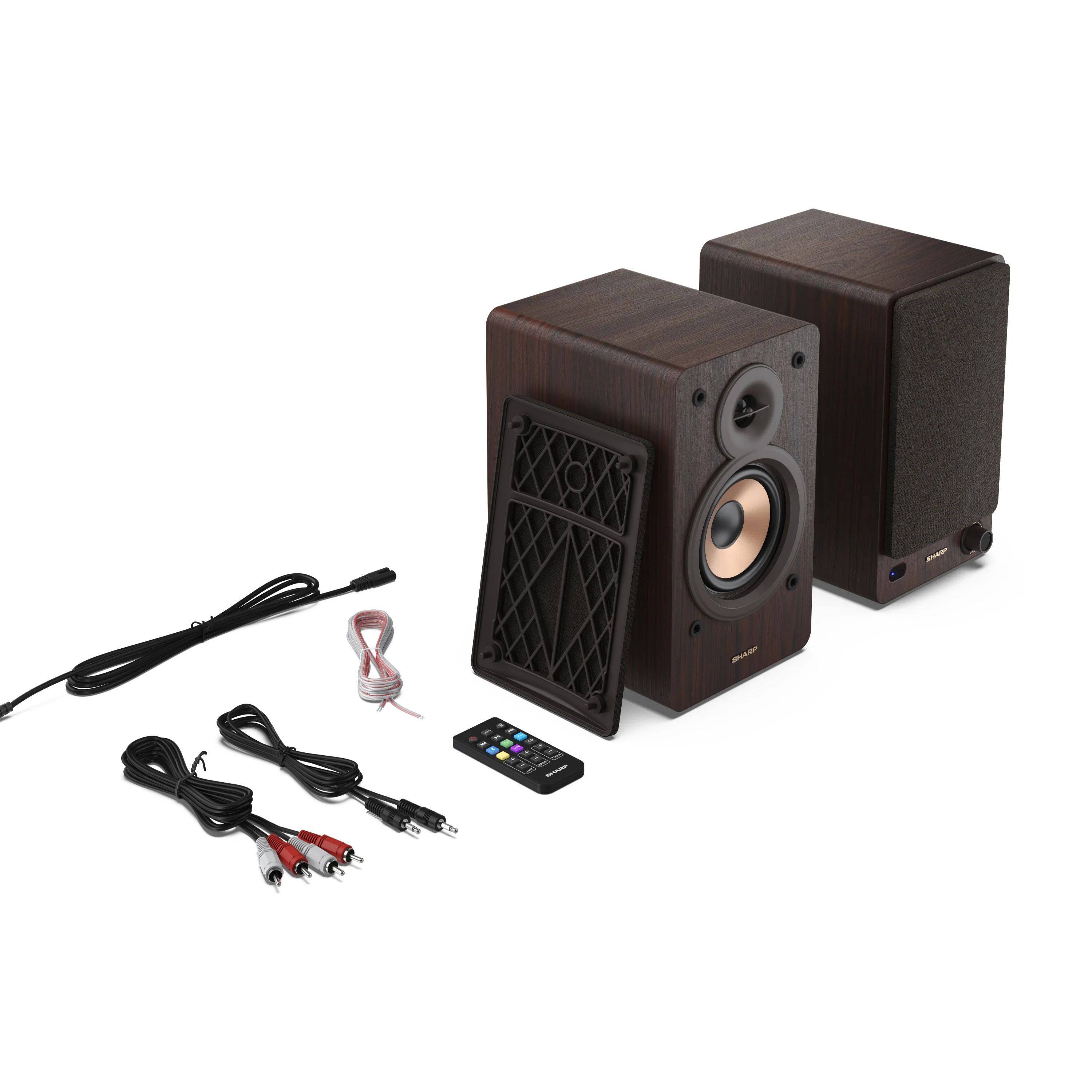 BOOKSHELF SPEAKERS, 2-Wege, 2.0 Kanäle, Verkabelt & Kabellos, 60 W, Braun-3