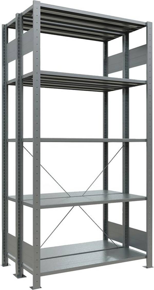 Steckregal B1000xT2x500xH2500 mm Grundfeld 6 Böden vzk Fachlast 250kg - Artikel: 7830491658