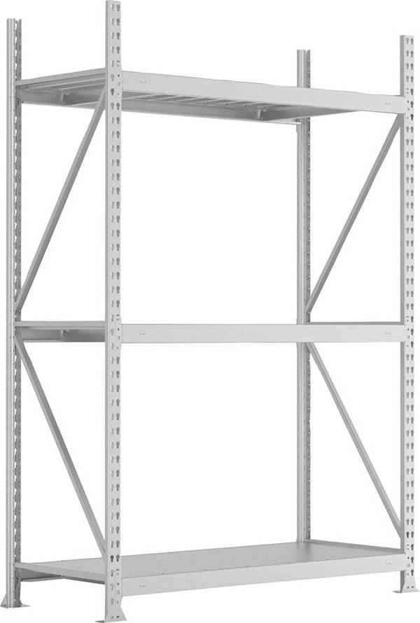Weitspannregal MINI-RACK B2600xT1050xH3000 mm Anbaufeld 5 Stahlpaneele Fachlast 490 kg - Artikel: 7830401875