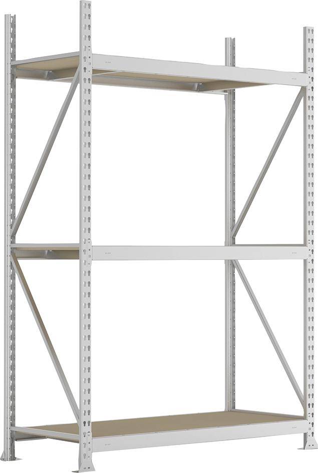 Weitspannregal MINI-RACK B2200xT650xH3000 mm Grundfeld 5 Spanplatten Fachlast 600 kg META