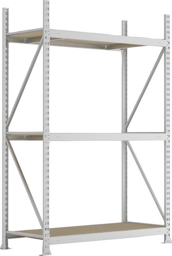 Weitspannregal MINI-RACK B2200xT650xH3000 mm Grundfeld 5 Spanplatten Fachlast 600 kg META