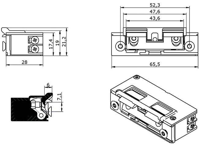 E-Öffner 5U0X21 9-24V AC/DC AS+Fall - Artikel: 8431922078778-1