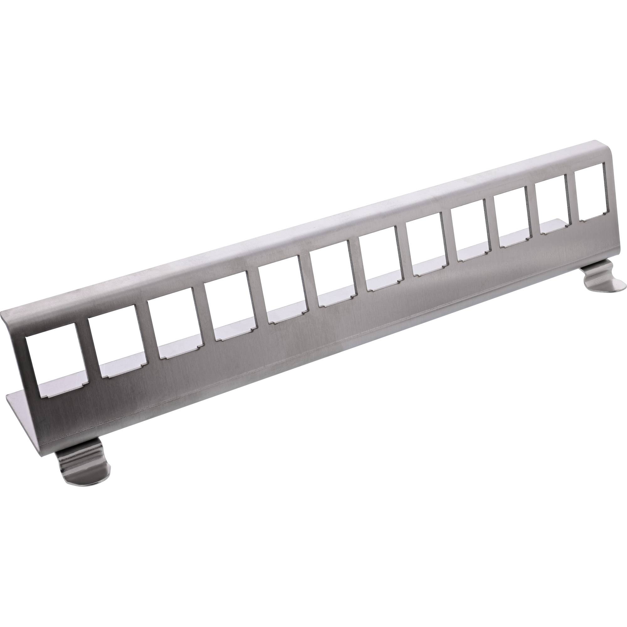 InLine® Keystone SNAP-In Metall-Modulhalter, 12-fach für Hutschiene-0
