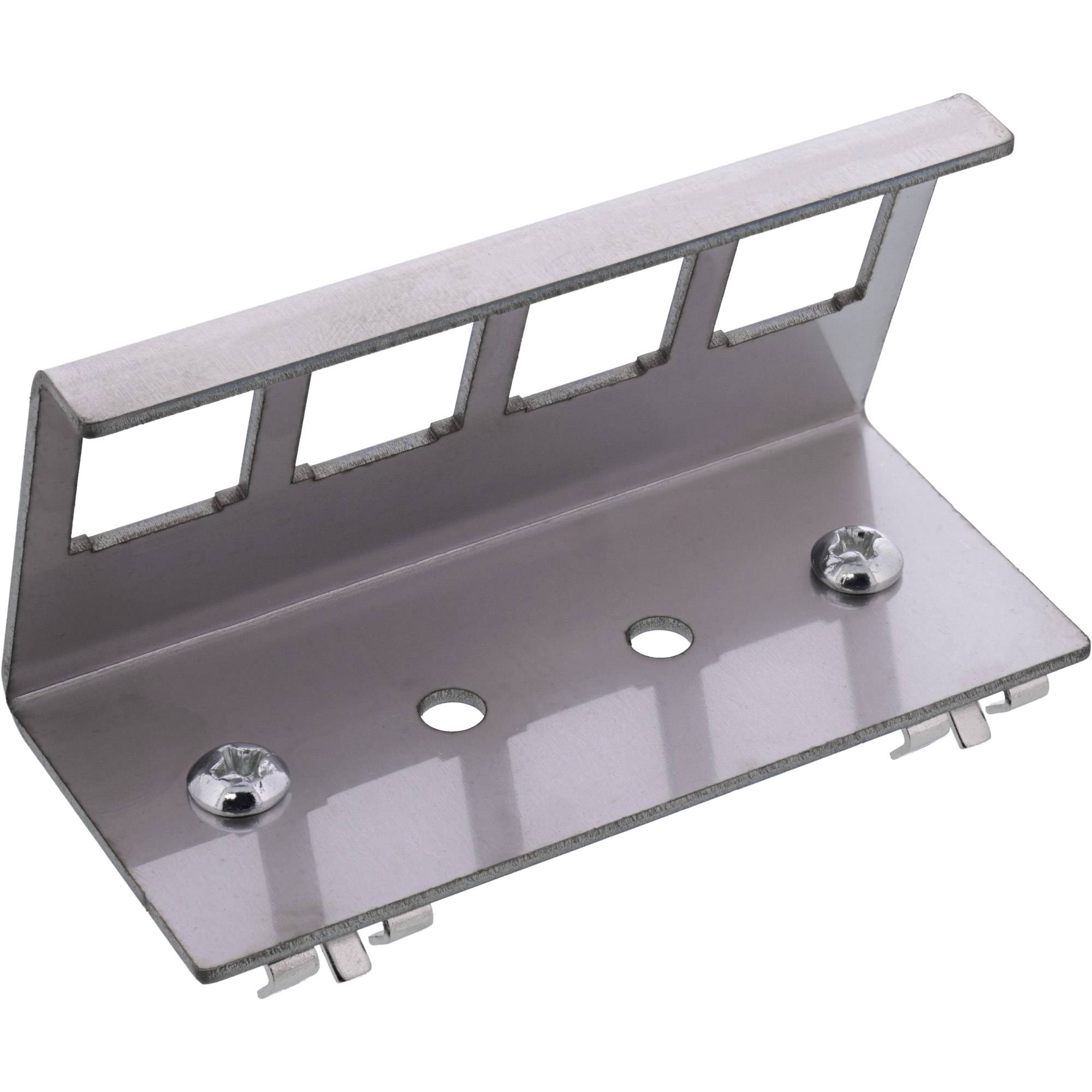 InLine® Keystone SNAP-In Metall-Modulhalter, 4-fach für Hutschiene-1