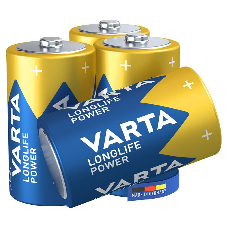 Varta 4920, Wiederaufladbarer Akku, LR20, 1,5 V, 4 Stück(e), Blau, 61,5 mm-0