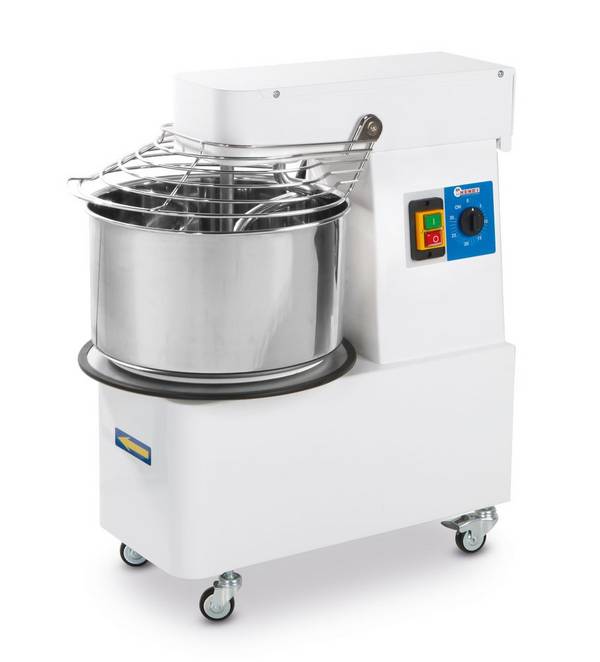 HENDI Spiralmischer mit festem Kopf und Schüssel., 56 kg/h, 16L, 230V/750W, 378x690x(H)730mm