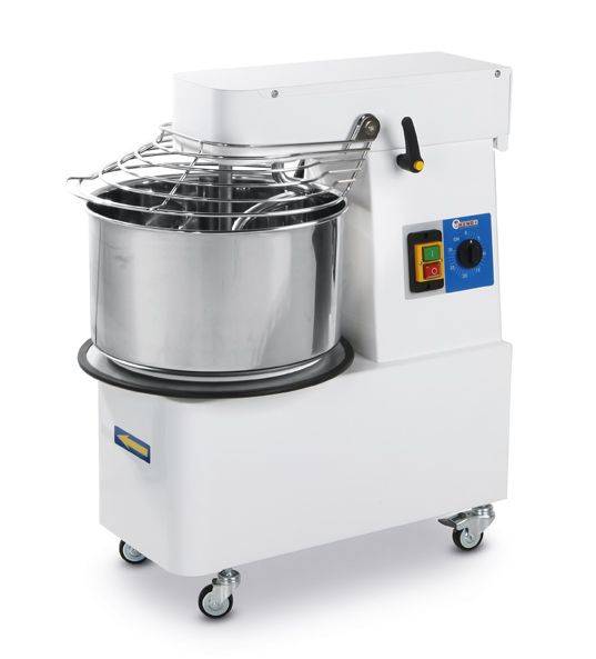 HENDI Spiralmischer mit steigendem Kopf und herausnehmbarer Schüssel, 56 kg/h, 22L, 230V/750W, 400x672x(H)730mm-0