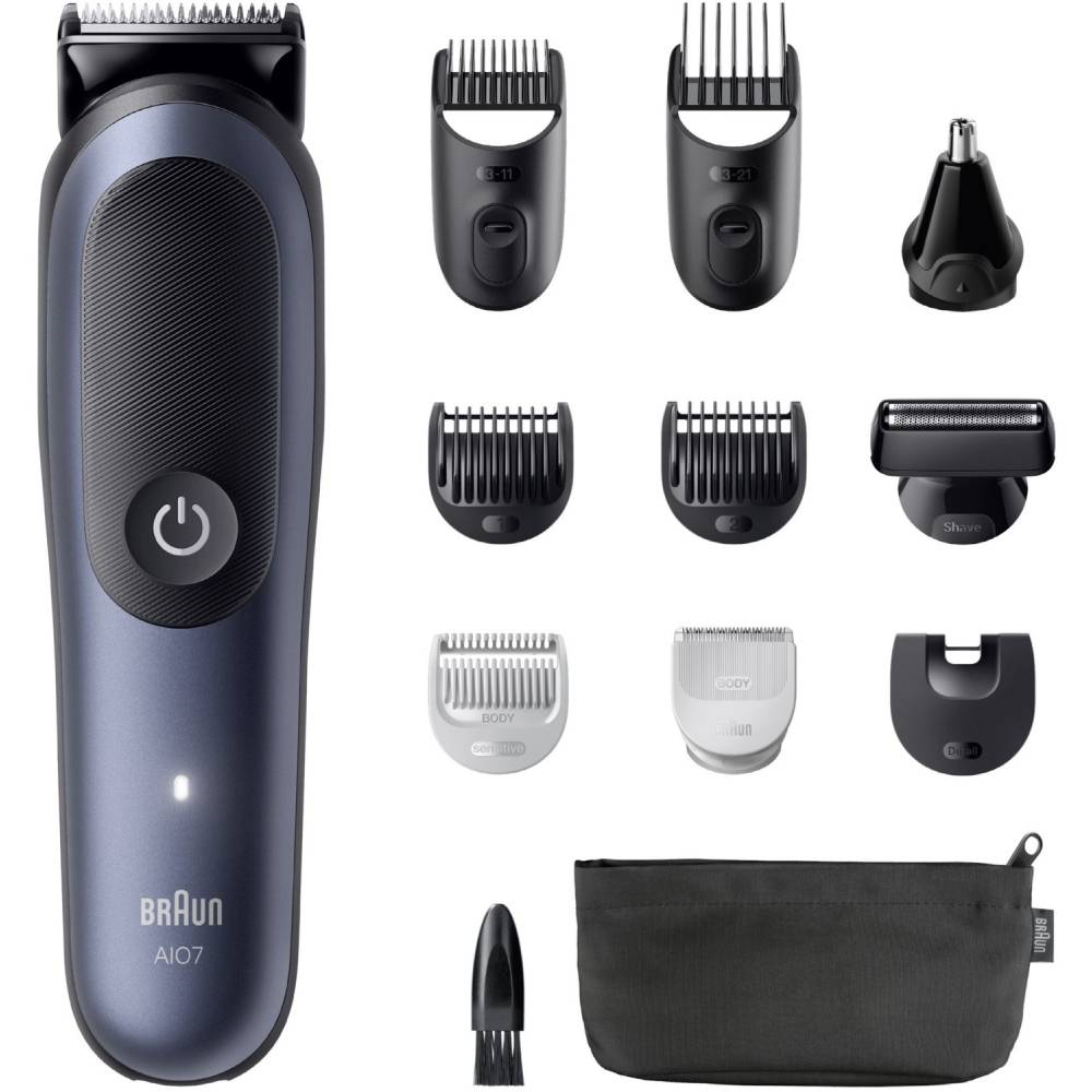 Braun AIO7540 11-in-1 Beard Trimmer and Hair Clipper Black-Blue Waterproof Lithium-Ion-0