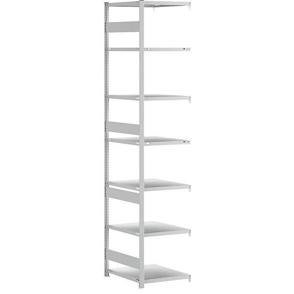 Schwerlast-Steckregal doppelseitig HxBxT 3000 x 750 x 600 mm grau Anbauregal. TAKKT Industrial & Packaging-0