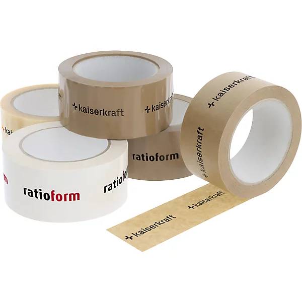PVC-Klebeband individuell bedruckt VE 36 Rollen Druck 3-farbig braun. Diamant Klebeband GmbH 83289749-2