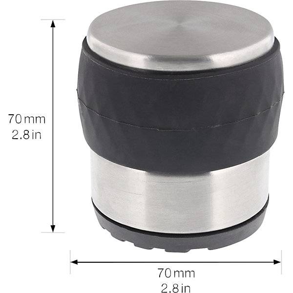 Bodentürstopper EH521 Ø 71 mm Höhe 70 mm silber/schwarz. Wagner System GmbH 83143249-2