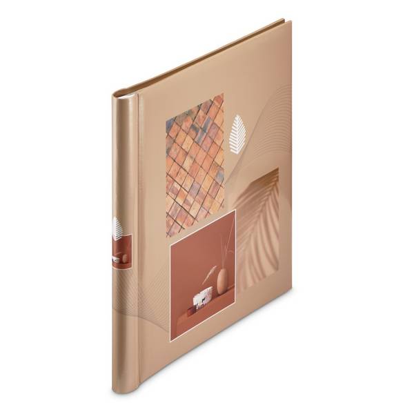 hama 00007638 Selbstklebe-Album "Singo II", 28x31 cm, 20 weiße Seiten, Terracotta