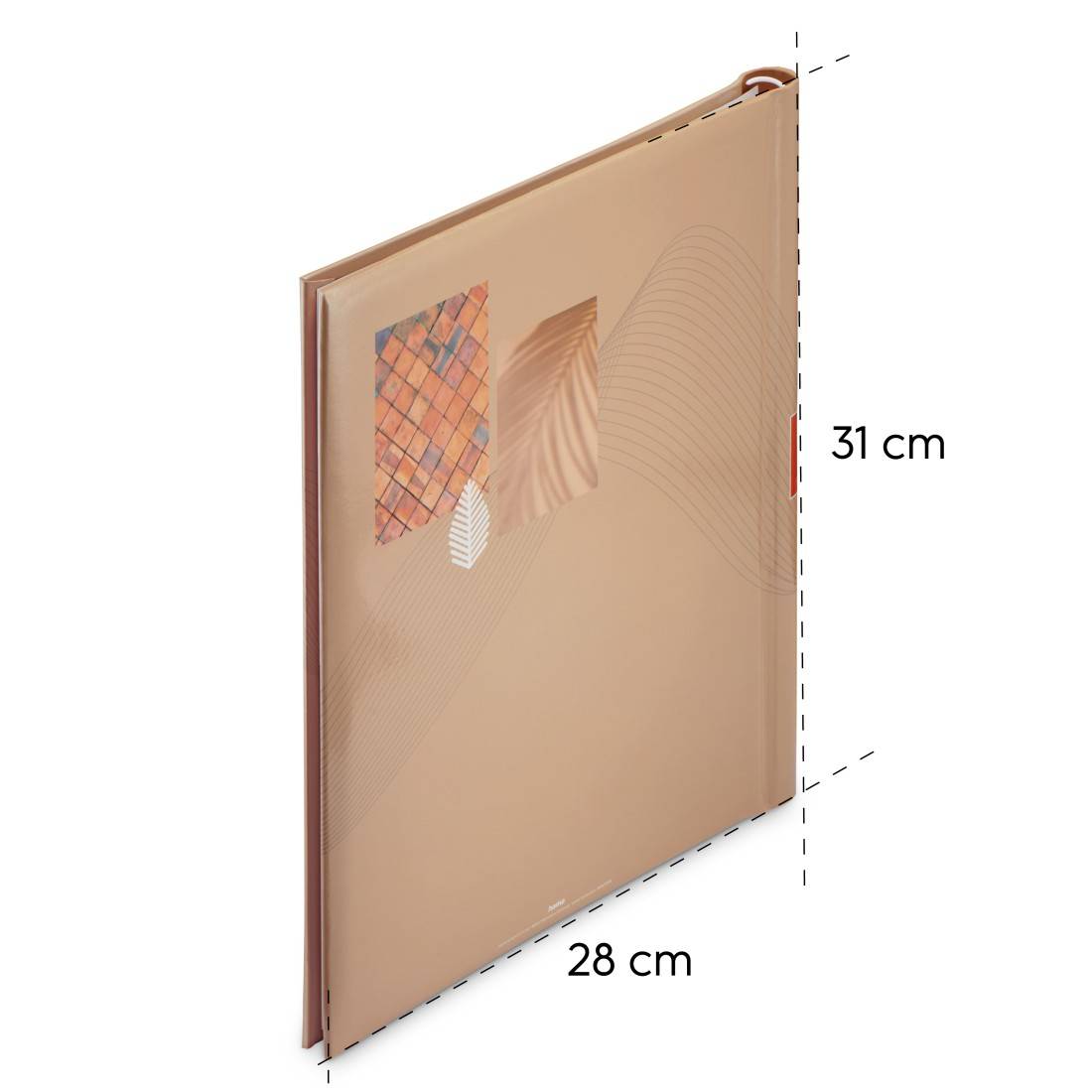 hama 00007638 Selbstklebe-Album "Singo II", 28x31 cm, 20 weiße Seiten, Terracotta-2