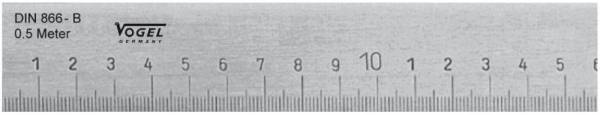Strichmaßstab,    500x25x 5mm