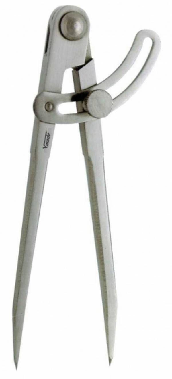 Zirkel DIN 6486, mit Stellbogen, 175 mm