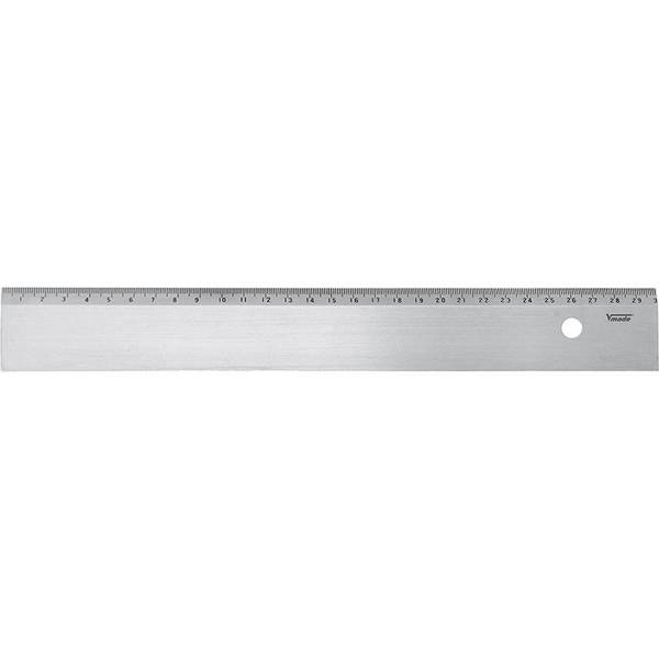 Arbeitsmaßstab mit Fase, mit mm-Teilung, 300 mm